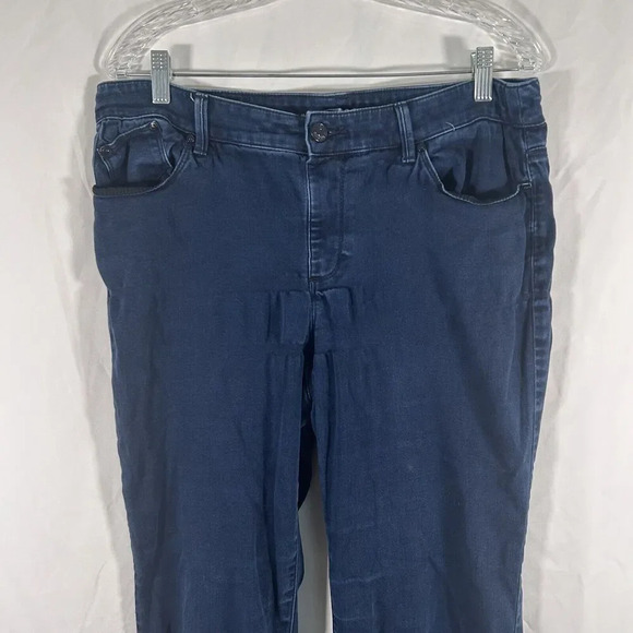 Chico's Jeggings Women's 6 Dark Wash Blue Pull On Stretchy Mid Rise Cotton - Picture 2 of 10